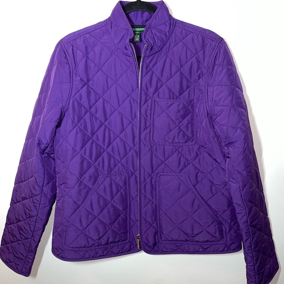 Quilted Purple Ralph Lauren Jacket - Picture 4 of 10